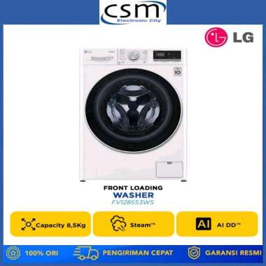LG FV1285S3WS Front Loading Mesin Cuci 8.5 Kg FV1285 S3WS Garansi Resmi