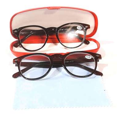 kacamata baca plus untuk wanita +2.75 coklat
