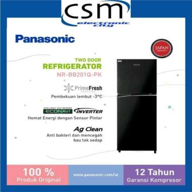 PANASONIC NR-BB201Q-PK Kulkas 2 Pintu NRBB201Q-PK 197 L GARANSI RESMI