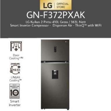 Kulkas 2 Pintu LG GN-F372PXAK Smart Inverter with Water Dispenser