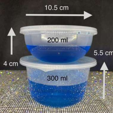 WADAH PUDING WADAH MAKANAN PLASTIK BULAT 300 ML ISI 5 PCS - OTB300