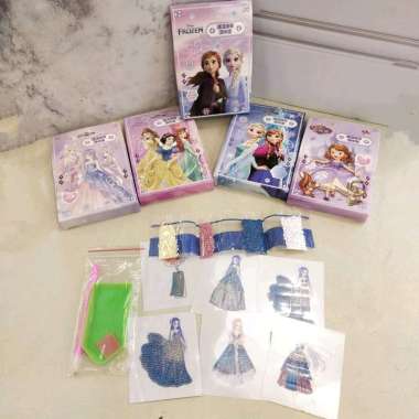 STIKER MAGIC DIAMOND KARAKTER. 1 BOX ISI 6 lembar//STIKER TEMPEL MANIK Frozen