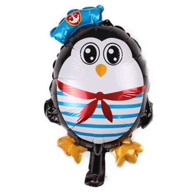 Balon Pinguin Foil Mini Nahkoda Pelaut Sailor Penguin Mini
