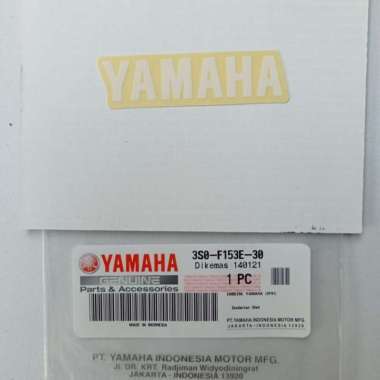 Stiker Emblem Tameng Depan Pad Belakang Mio Sporty Putih Original
