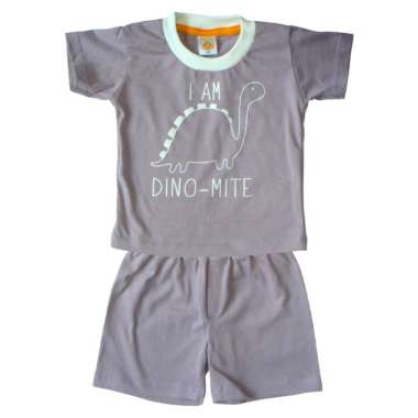 PLEU Setelan Dino Mite Setelan Baju Anak Laki-laki 12 bulan Lilac