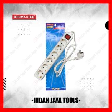 KENMASTER 004-01 Stop Kontak 6 Lubang Kabel Colokan Listrik SNI