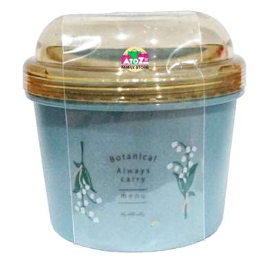 Clear Mini Salad Cup 300ml - Blue