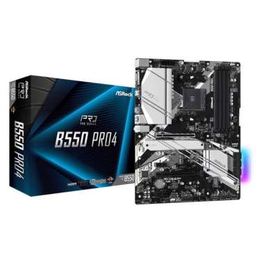 Asrock B550 B 550 Pro4 AMD Socket AM4 Motherboard Hitam