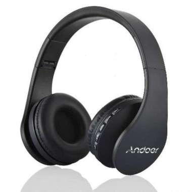 Andoer Headphone Gaming Headset Gaming Stereo Bluetooth Hitam hitam