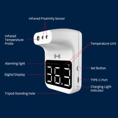 Termometer Dinding Infrared Counter Pengukur Suhu Badan Tempel K3 MINI K3 MINI
