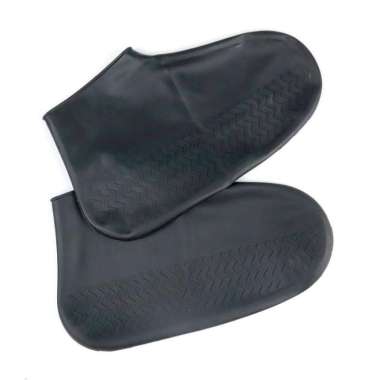 Cover Sepatu Anti Air Hujan Waterproof Silicone Size L 41-47 Hitam