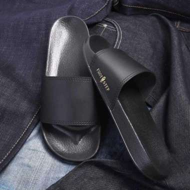 PORTO BLACK |MNM x FSTP| Sandal Slop Pria - Sendal Slip On Ringan 43 Hitam