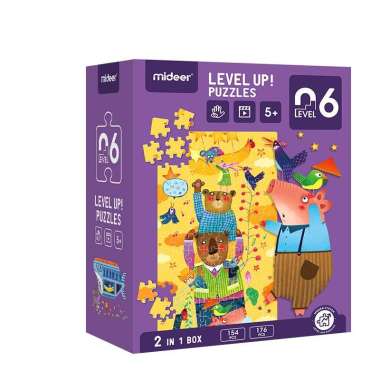 Mideer Advanced Level Up Puzzle Level 6 Imagined World mainan edukasi
