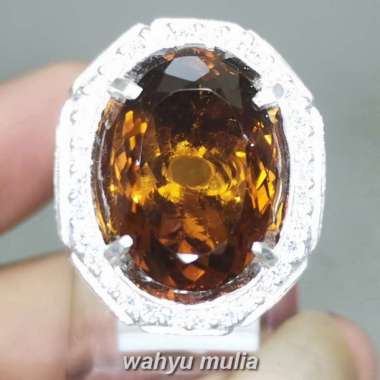 Batu Cincin Kecubung Air Kuning Citrine Golden asli Kode 2145 kuning