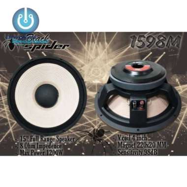 Speaker Black Spider 1598 M new Subwoofer 15 inch Black Spider Ori