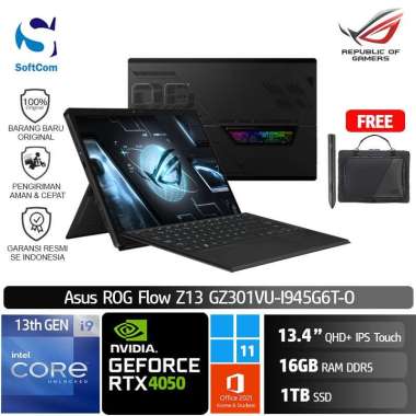 Asus ROG Flow Z13 GZ301VU I945G6T Convertible Gaming Laptop [Core I9-13900H/16GB/1TB/RTX4050 6GB/13.