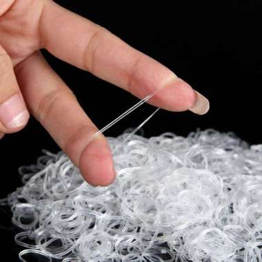 Karet Gelang Ikat Rambut Jepang TPU Band 200 PCS 1180 Transparent