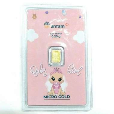 LM Logam Mulia ANTAM Aneka Tambang 0.25 Gr MicroGold Lahiran Baby Girl