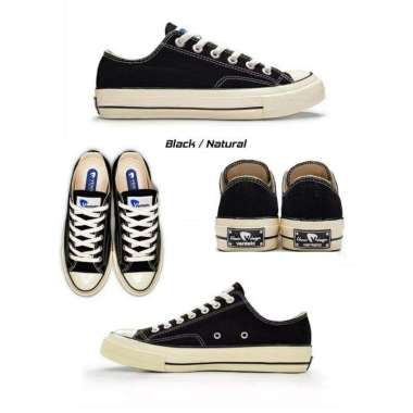 ZS VENTELA BACK TO 70S LOW VENTELA SHOES BLACK NATURAL WHITE 37 Hitam putih/natural