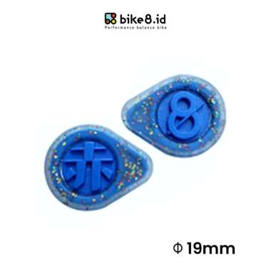 BIKE8 Push Bike Silica Gel Handlebar Plugs 19mm - Tutup Stang Sepeda MATTE BLUE