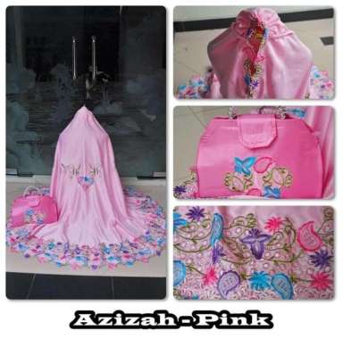 PUSAT GROSIR MUKENA BORDIR AZIZAH PINK