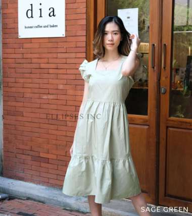ELLIPSESINC Dress Casual Wanita / Tokyo Dress XL SAGE GREEN