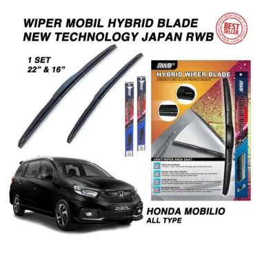 Wiper Mobil Honda Mobilio Karet Wiper Frameless Hybrid Blade Set RWB