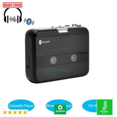 Radio Tape Kaset Walkman Bluetooth Konverter Player FM Radio TON007B Hitam