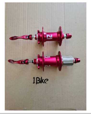 FreeHub Novatec 32 Hole Six Bolt Sealed Bearing Jangkrik. Merah