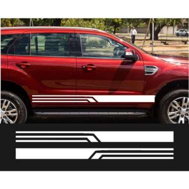 Stiker Body Mobil Cutting Sticker Racing Striping SNY011 Putih