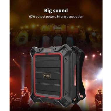 SPEAKER BLUETOOTH K2S W-KING/ SPEAKER LARGE POWER PORTABLE/ SPEAKER PROMO Red