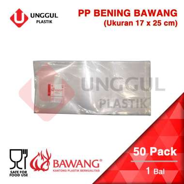 KANTONG PLASTIK PP BENING BAWANG / BAL Bening - 17 x 25