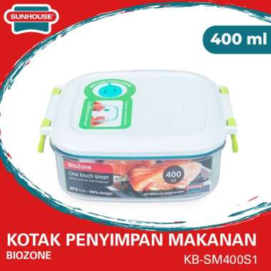 Sunhouse (KB-SM400S1) Kotak Penyimpan Makanan 400ml Biozone1 Pcs TRANSPARANT