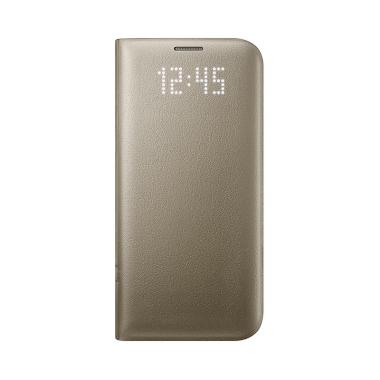 Samsung LED Wallet Casing for Galaxy S7 Edge - Gold