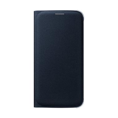 Samsung Flip Wallet Fabric Casing for Galaxy S6 - Black