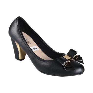 Flower SN-075 High Heels Sepatu Wanita - Hitam
