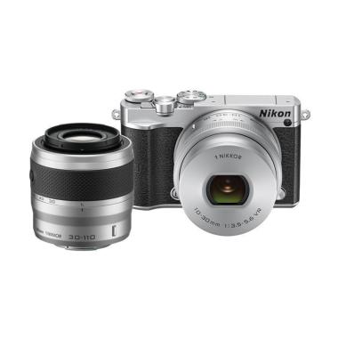Nikon 1 J5 Kit 10-30mm with 30-110mm Double Lens - Silver