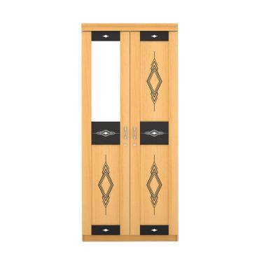 Gambar Produk Kirana Lemari Pakaian 2 Pintu LP 2 Manhattan Coffee Brown Lengkap. Source .