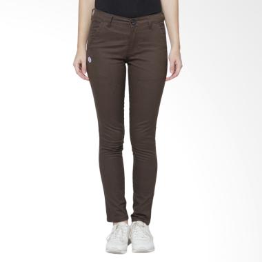 Cany Chino Basic Women Celana Panjang - Dark Brown