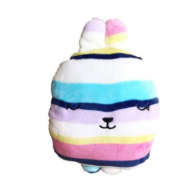 Biebie Bantal Selimut - Strip Pink Biru Putih