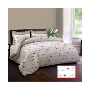 King Rabbit Motif Birdy Set Sprei - Hitam