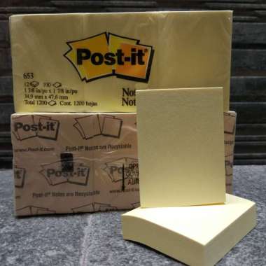 Sticky Note Post It Kecil 653 Merk 3M Kuning