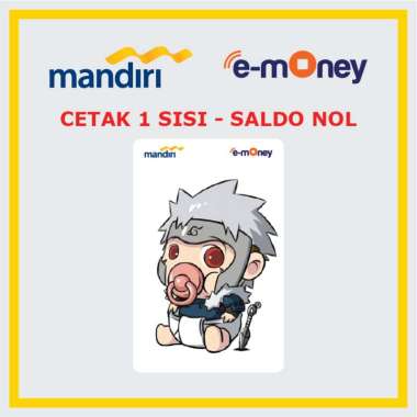 Kartu MANDIRI E-MONEY Anime Jepang Tobirama Senju 11 Kartun Jepang etoll Custom Emoney [ SALDO NOL /