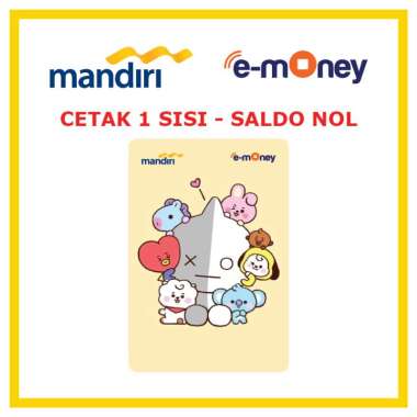 Kartu MANDIRI E-MONEY Kartun Anime BT21 Van, Rj, Koya, Chimmy 24 Kartun Anime etoll Custom Emoney [ 
