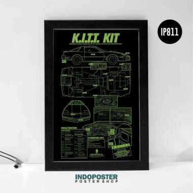 Poster Hiasan Dinding Film Jadul Knight Rider Kitt INDOPOSTER A2 60X40cm