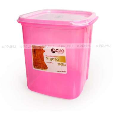 Grosir Toples Plastik 2 liter - Toples Kotak - Toples Bening - Food Container - Sealware - Wadah Mak