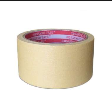 Solasi Kertas 2 inch/4.8cm Nanko / Nanko 48 mmx 18 Yard Masking Tape Kuning / Lakban Kertas / Najwa