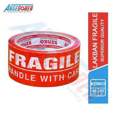 Lakban Fragile Kenko [48 mm/2 inchi] / Solasi Jangan Dibanting / Solasiban Packing Besar / Solatip A