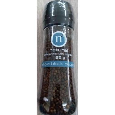 Natural Whole Black Pepper Spice Grinder Bottle Lada Hitam Penggiling