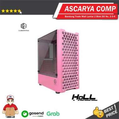 Casing CUBE GAMING HOLL WHITE - ATX / Casing PC Gaming Pink